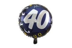 40 Jaar Stijlvol Feest Folieballon - 45cm 1