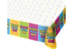 Happy Birthday Sterren Tafelkleed - 130x180cm