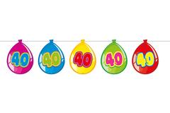 40 Jaar Birthday Ballonnen Slinger - 10 meter