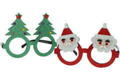 Glasses Christmas Santa Clause/Christmas tree - 2 pieces