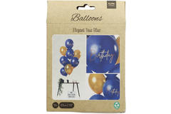 Ballonnen Elegant True Blue 33cm - 12 stuks 3