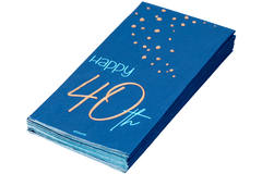Napkins Elegant True Blue 40 Years 33x33cm - 10 pieces 4
