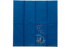 Napkins Elegant True Blue 40 Years 33x33cm - 10 pieces 5