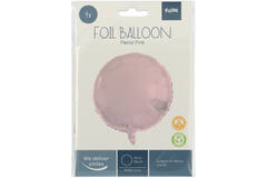 Folieballon Rond Pastel Roze Metallic Mat - 45 cm 2