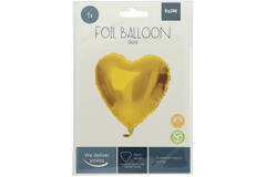 Folieballon Hartvormig Goudkleurig - 45 cm 2