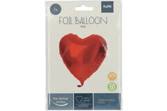 Folieballon Hartvormig Rood Metallic Mat - 45 cm 2