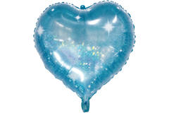 Folieballon Hartvormig Galactic Aqua - 61 cm