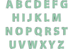 Buchstabengirlande Set DIY Grün