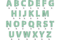 Buchstabengirlande Set DIY Grün 2