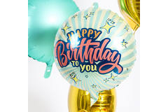 Foil Balloon Birthday Retro Stars - 45 cm 4
