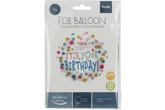 Balon foliowy Urodziny Throw Confetti - 45 cm 2