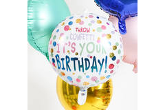 Balon foliowy Urodziny Throw Confetti - 45 cm 4