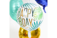 Balon foliowy Urodziny Greenery Palmy - 45 cm 4