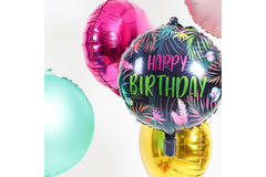 Balon foliowy Urodziny Neon Tropikalny - 45 cm 4