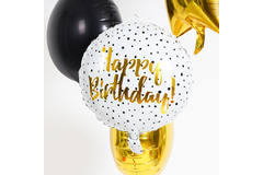 Foil Balloon Birthday Dots Black - 45 cm 5