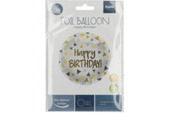 Folieballon Verjaardag Driehoeken - 45 cm 2