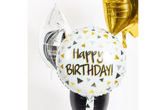 Folieballon Verjaardag Driehoeken - 45 cm 4