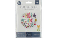 Folieballon Hugs and Good Vibes - 45 cm 2