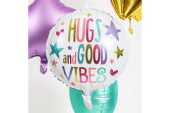 Folieballon Hugs and Good Vibes - 45 cm 4