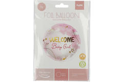 Folieballon Welkom Meisje Roze - 45 cm 2