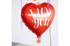 Balon foliowy w kształcie serca I Love You czerwony - 45 cm 4