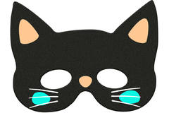 Mask Happy Halloween Black Cat