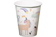 Disposable Cups Unicorns & Rainbows 250ml - 6 pieces