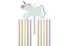 Candele Unicorns & Rainbows 10cm - 11 pezzi