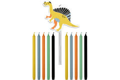 Kaarsen Dino Roars 10cm - 11 stuks