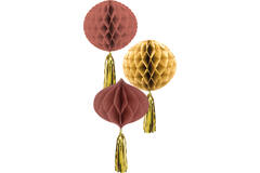 Honeycombs Golden Dusk - 3 pieces