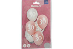 Palloncini Glossy Pink 30 Anni 23cm - 6 pezzi 2