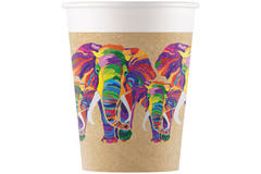 Cups Paper Compostable Elephant 200ml - 8 pieces