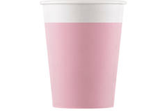 Cups Paper Compostable Pink 200ml - 8 pieces