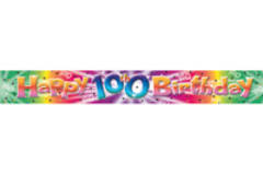 100 Jaar Birthday Foliebanier - 3,60 meter