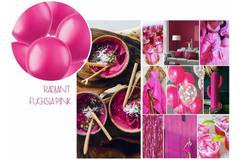Ballonnen Radiant Fuchsia Pink Metallic 33cm - 10 stuks 2