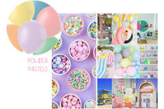 Mini Ballonnen Powder Pastels 13cm - 50 stuks 2
