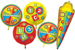 Bomboletta elio BalloonGaz 30 'Schulanfang' con palloncini e nastro 7