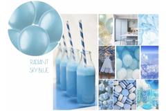 Balloons Radiant Sky Blue Metallic 33cm - 50 pieces 2